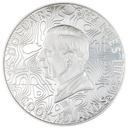 Cook Islands: Topography - Hawaii coloured 5 oz Silber 2024 Proof Coin