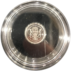Gabon Gold Coin: Springbock 2014 0.5 g White Gold Prooflike