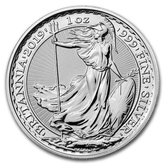 Britannia 1 uncja Srebra 2019 PAKIET 100 SZTUK