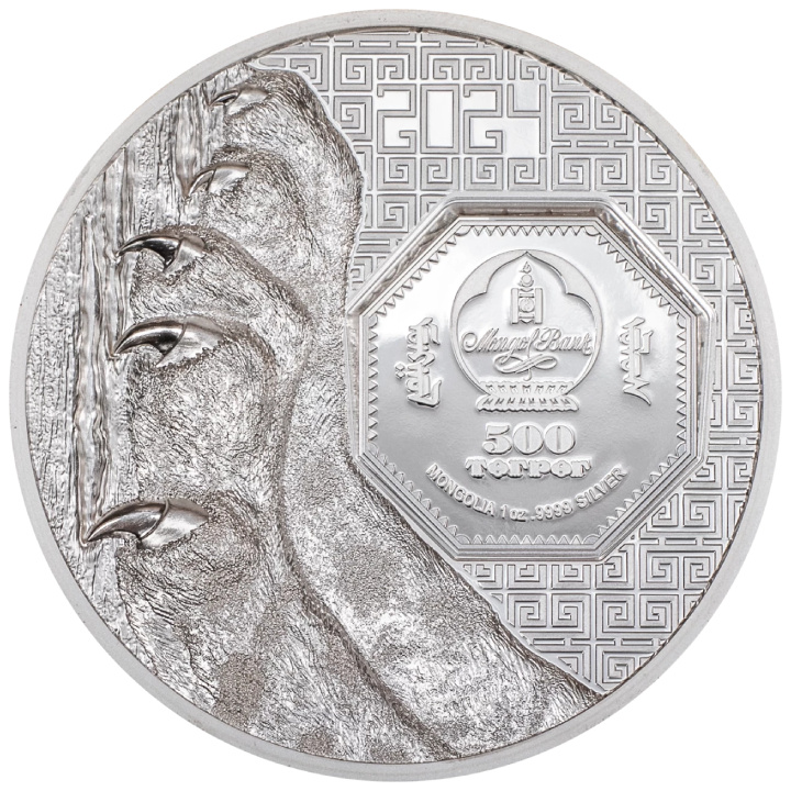 Mongolia: Snow Leopard 1 uncja Srebra 2024 Proof Ultra High Relief
