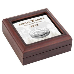 African Wildlife: Somalia Elephant 1 oz Silver 2022 Proof Ultra High Relief