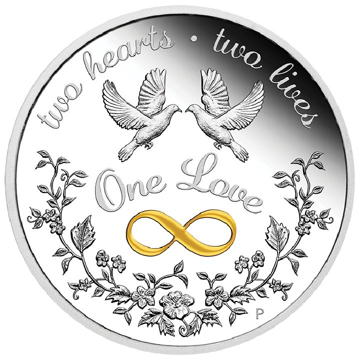 One Love coloreada 1 oz Plata 2023 Proof