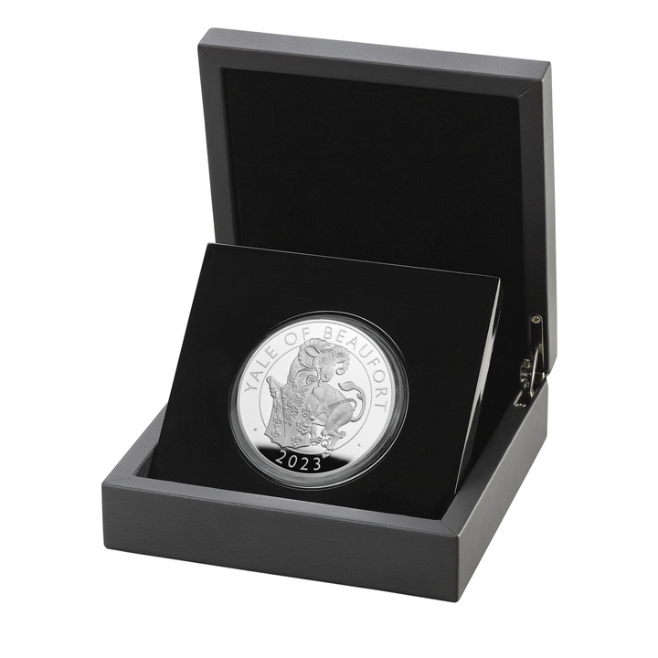 The Royal Tudor Beasts: The Yale of Beaufort 5 uncji Srebra 2023 Proof