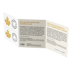 Canada: Celebrate Love $20 Silver 2025 Proof Gilded Coin 