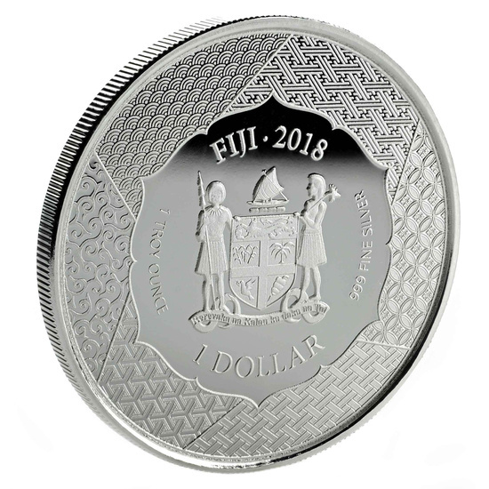 Fiji: Samurai Archives coloured 1 oz Silber 2018 Proof
