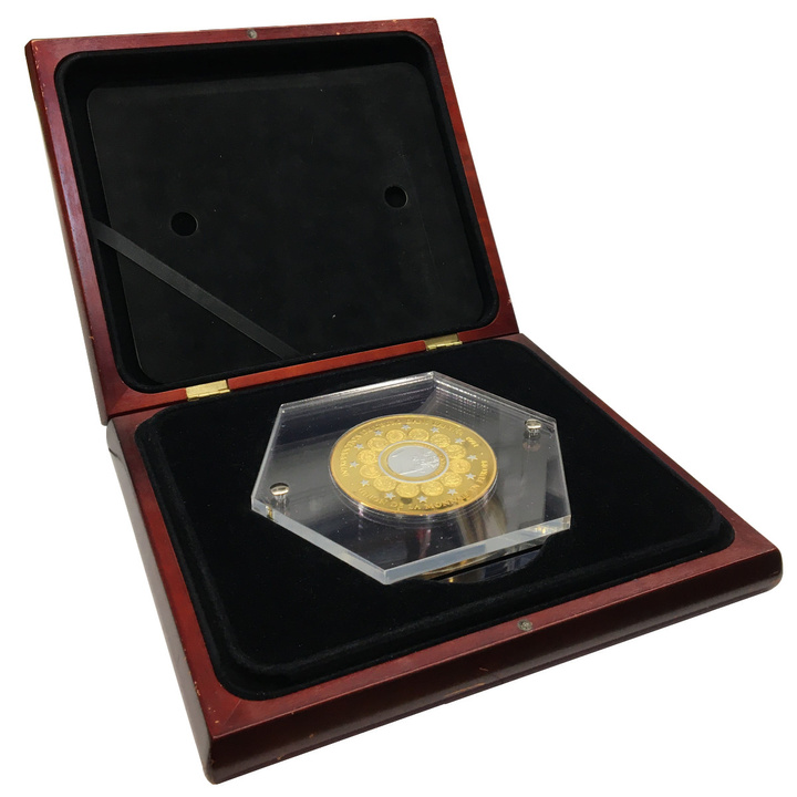Moneda de Plata Benín: Euro Introduction dorada 10.000 Francos 2002 Proof