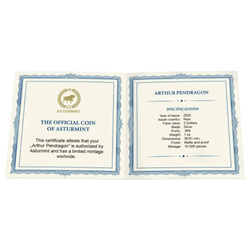 Niue : Camelot - Arthur Pendragon 1 once d'argent 2023 Matte Proof