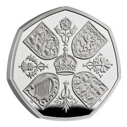 Regina Elisabeta a II-a 50p Argint 2022 Proof Piedfort Coin