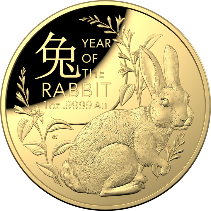 Lunar : Année du lapin 1 once d'or 2023 Proof