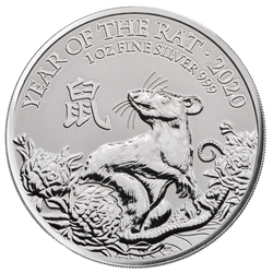 Année du Rat 1 once d'argent LOT DE 20 PIÈCES 2020 + 1 once d'argent