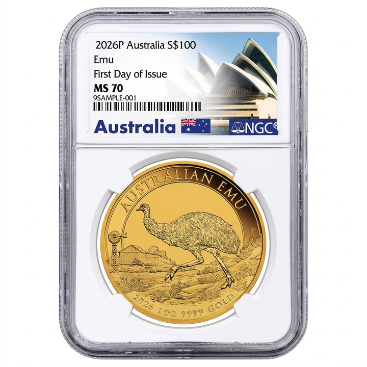 Australian Emu 1 oz Gold 2026 70 NGC First Day of Issue