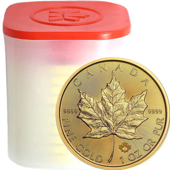 Maple Leaf 1 oz Gold 2021 PAKET 5 Stück