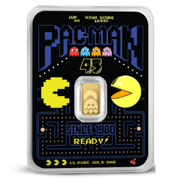 Sztabka PAC-MAN 45. rocznica 1 gram Złota 2025