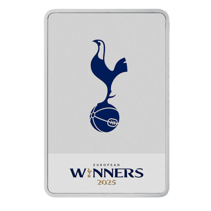 Tottenham Hotspur vincitori dell’Europa League 2025 colorata 1 oncia d’argento 2025