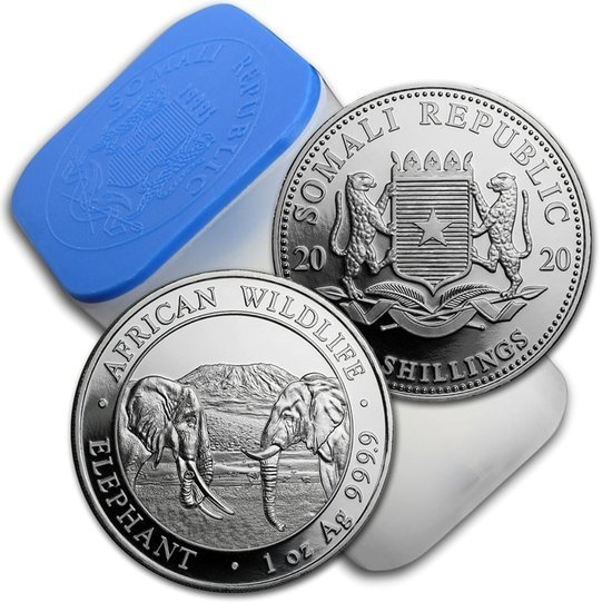 Fauna Africana: Elefante Somalí 1 oz Plata 2020