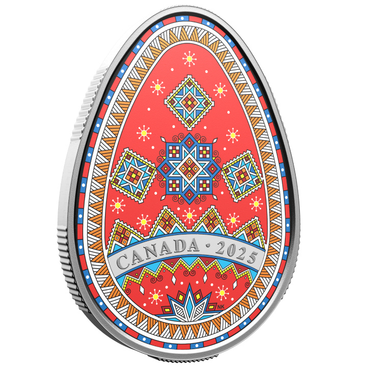 Canadá: Huevo de Pascua $20 Plata coloreada 2025 Proof