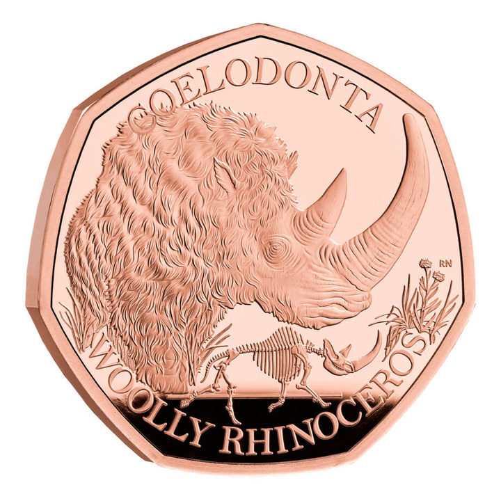 Ice Age Giants - Rinoceronte lanoso 50p Oro 2024 Proof