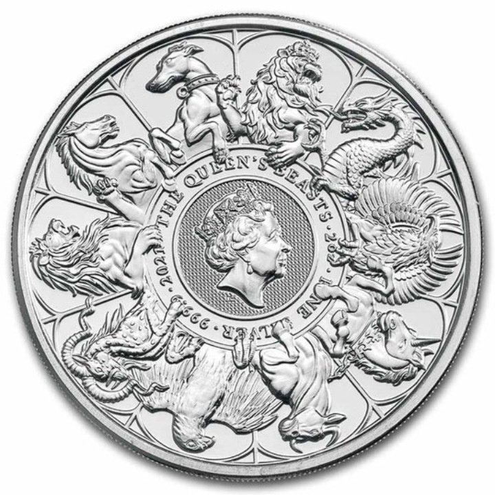 The Queen’s Beasts 2016-2021: Set of 11 coins 2 oz Silber