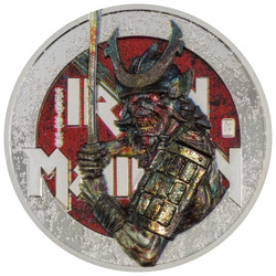 Cook Islands: Iron Maiden – Senjutsu coloured 2 oz Silver 2022 Proof Ultra High Relief