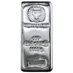 Sztabka Germania Mint 1000 gramów Srebra