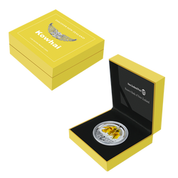 Descubre Nueva Zelanda: Kowhai color 1 oz Plata 2021 Proof