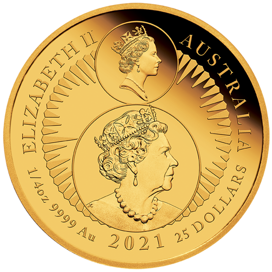 Australijski Kangur: 35 rocznica Kangaroo Nugget 1/4 uncji Złota 2021 Proof