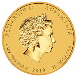 Lunar II: Jahr des Hund 1/4 oz Gold 2018