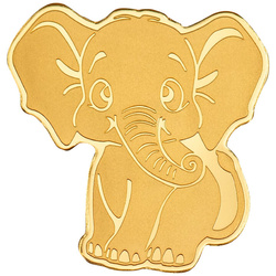 Palau : Éléphant 0,5 gramme d'or Silk Coin