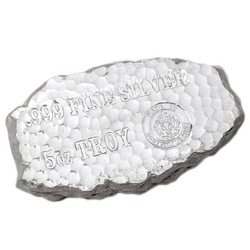 Bar Tombstone Nugget 5 oz Silver