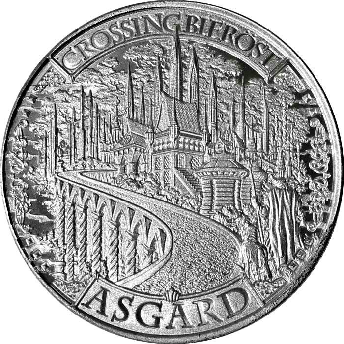 Mythical Cities: Asgard 1 oz Silver Round Coin