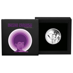 Tuvalu: Aretha Franklin coloured 1 oz Silber 2024 Proof