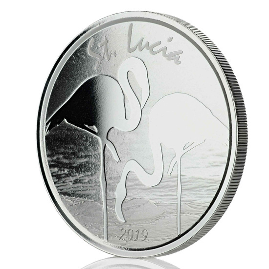 St. Lucia: Flamingo 1 oz Silver 2019