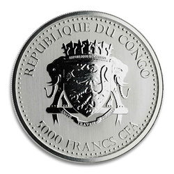 Congo: Silverback Gorilla 1 oz Silver 2020