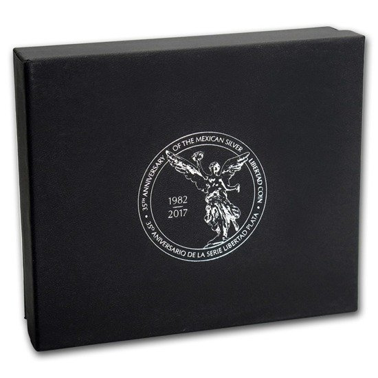 Mexican Goddess of Liberty 35th Anniversary 3 oz Plata 2017
