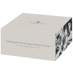 Célébrant la vie et l'héritage de Dame Vera Lynn 2 £ Or 2022 Proof