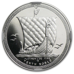 Isola di Man 10 noble 1/10 oz di platino 1986