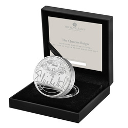 The Queen's Reign Honours and Investitures 2022 UK £5 Silver Proof Piedfort Coin