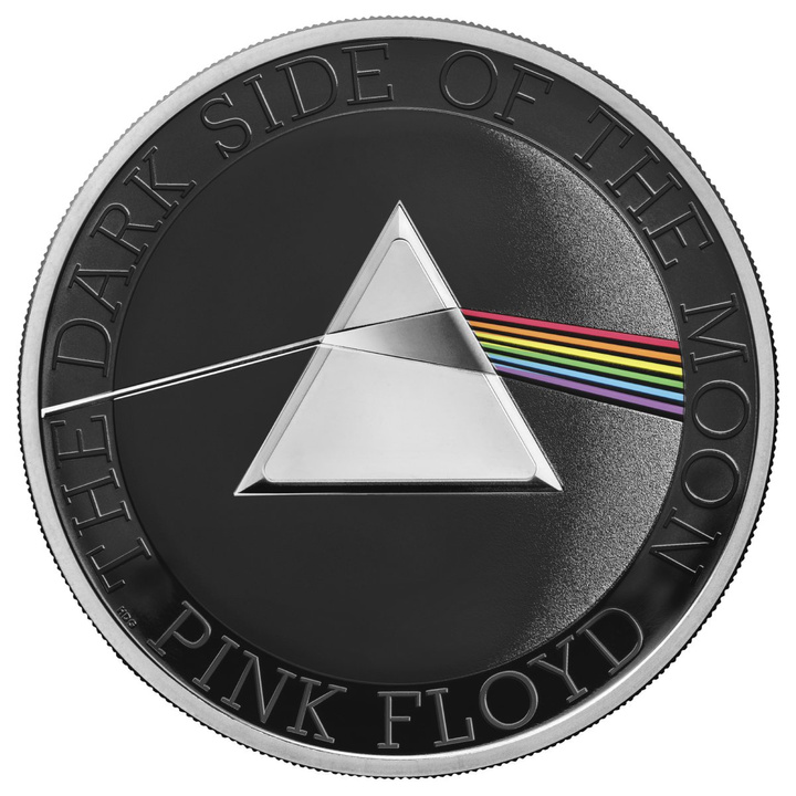 Moneda de plata Music Legends: Pink Floyd coloreada 1 onza de plata 2026 Proof