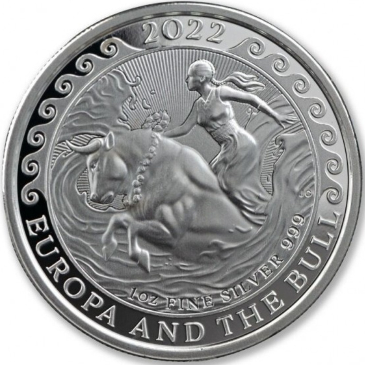 Malta: Europa And The Bull 1 oncia d'argento 2022