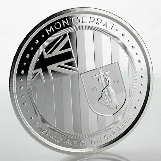 Montserrat: Isla Esmeralda del Caribe 1 oz Plata 2018