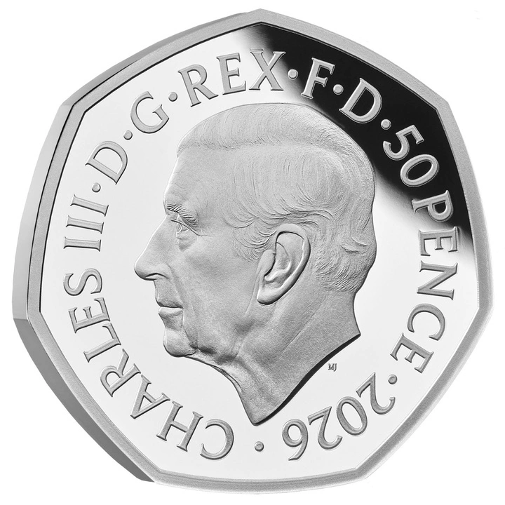 Silver Coin Game of Thrones - Fire 50p Coloured Silver 2026 Proof