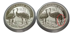Australský emu 1 unce stříbra 2019 Error