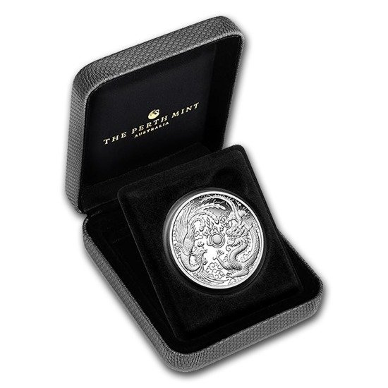 Dragon et phénix 1 once d'argent 2018 Proof