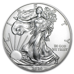 Águila Americana 1 oz Plata 2020 PAQUETE DE 100 HOJAS