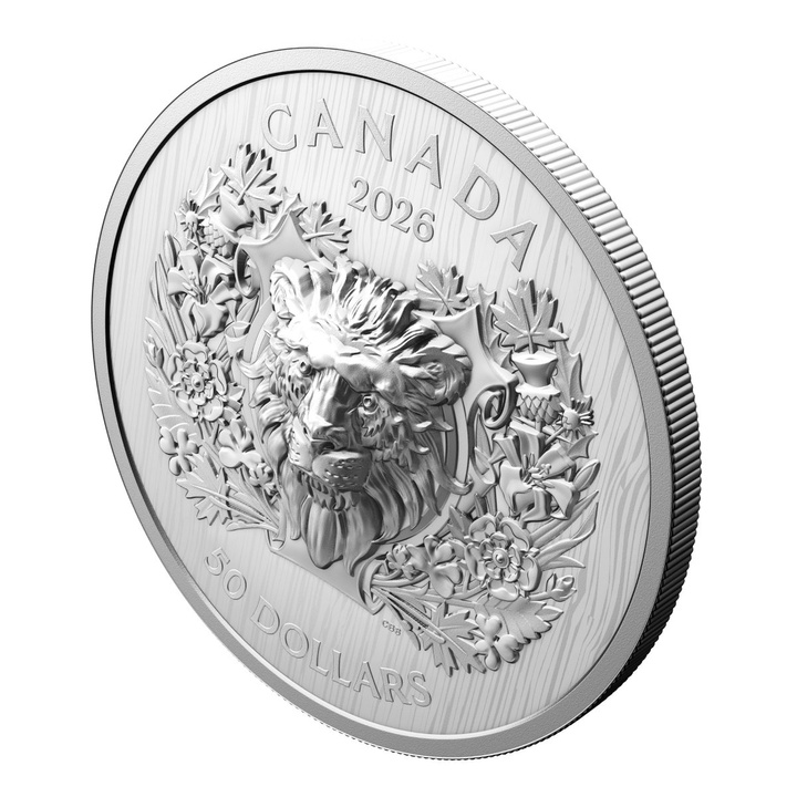 Canada: Heraldic Lion $50 Silver 2025 Proof High Relief