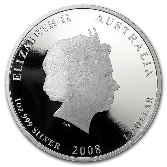 Lunar II: Año del Ratón 1 oz Plata 2008 PROOF