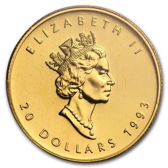 Canadian Maple Leaf 1/2 oz Gold 1993