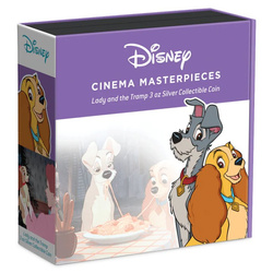 Niue: Disney Cinema Masterpieces - Lady and the Tramp colored 3 oz Silver 2023 Proof