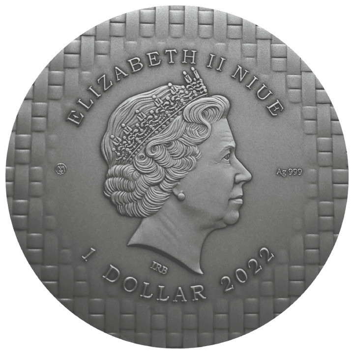 Niue: Fairy Tales - Riding Hood coloured $1 Silver 2022 High Relief Antiqued Coin