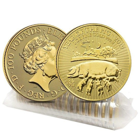 Lunar: Jahr des Schwein 1 oz Gold 2019 Royal Mint